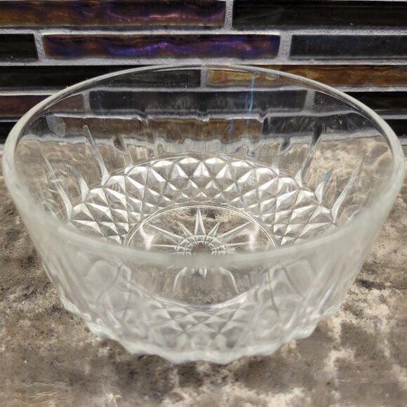 ARCOROC FRANCE STARBURST SET OF 4 GLASS 4" BERRY FRUIT DESSERT SERVING BOWLS MCM - Picture 9 of 12